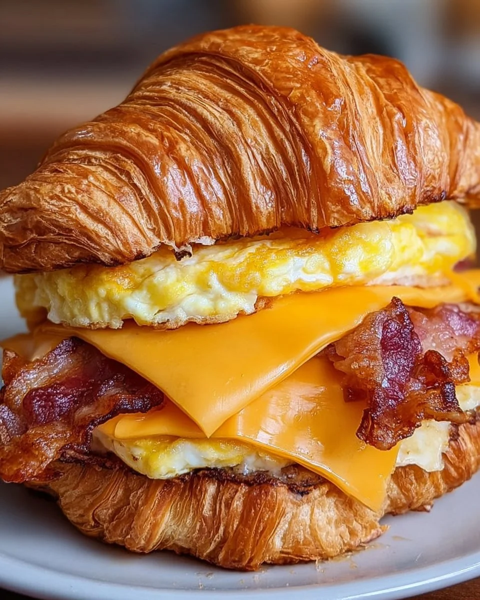 Croissant-Frühstückssandwiches