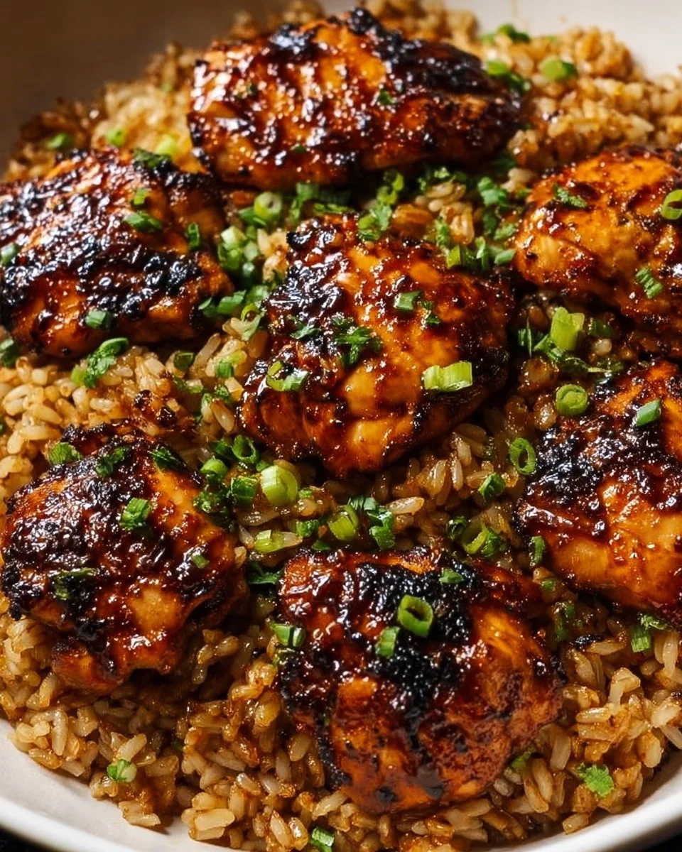 Ein-Pfannen-Bold-Honig-BBQ-Hühnchen-Reis