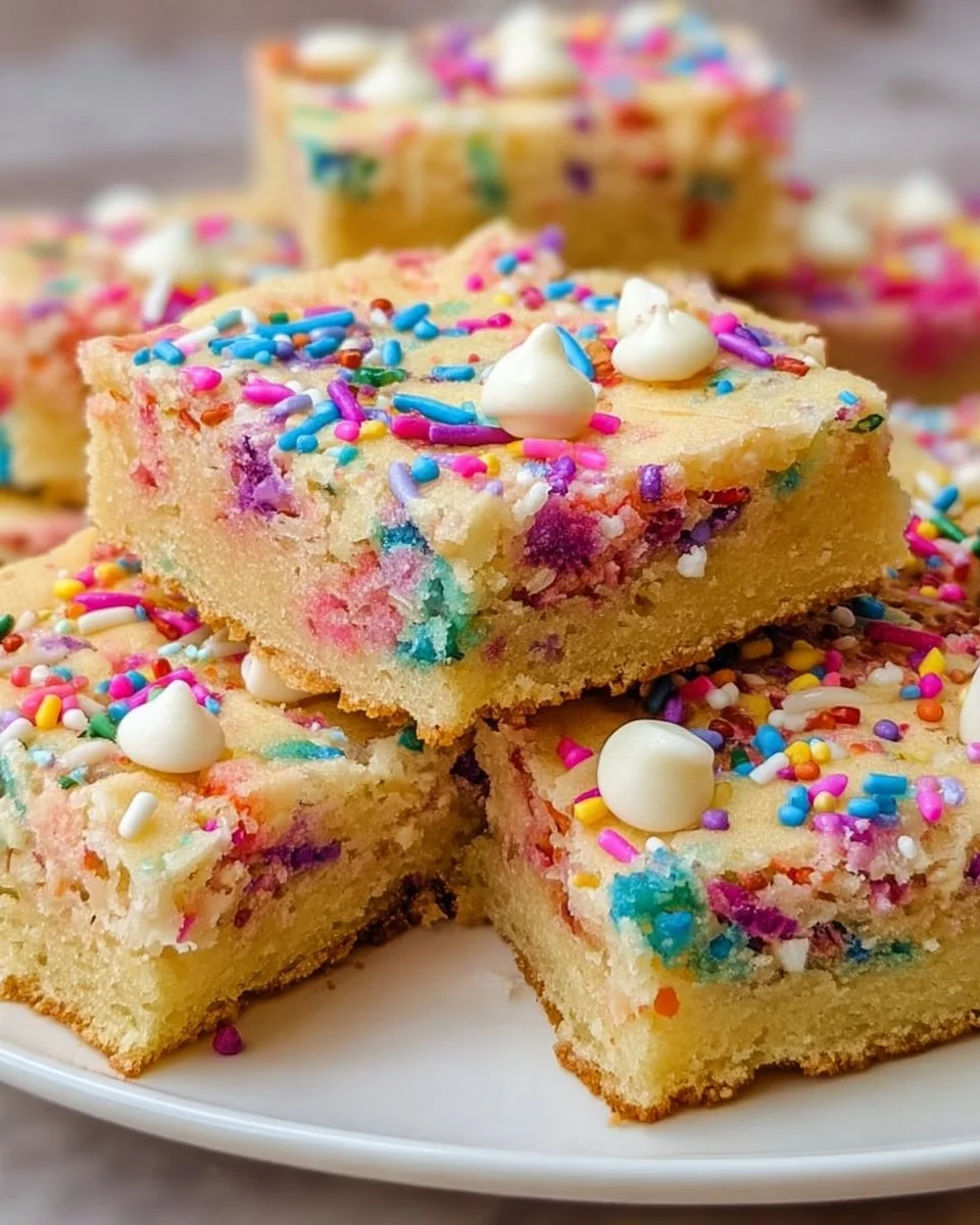 Funfetti-Keksmix-Kuchenriegel