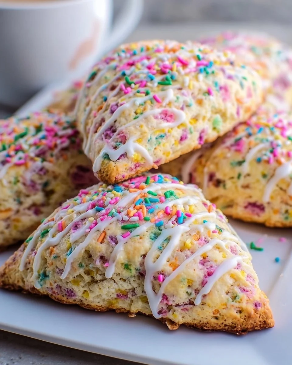 Funfetti-Kuchenmischung-Scones
