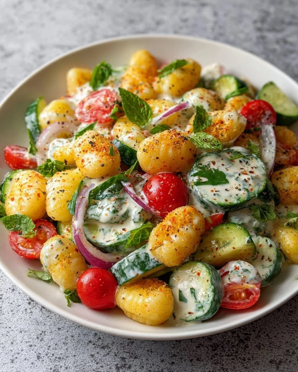 Gnocchi-Salat mit Joghurt-Dressing