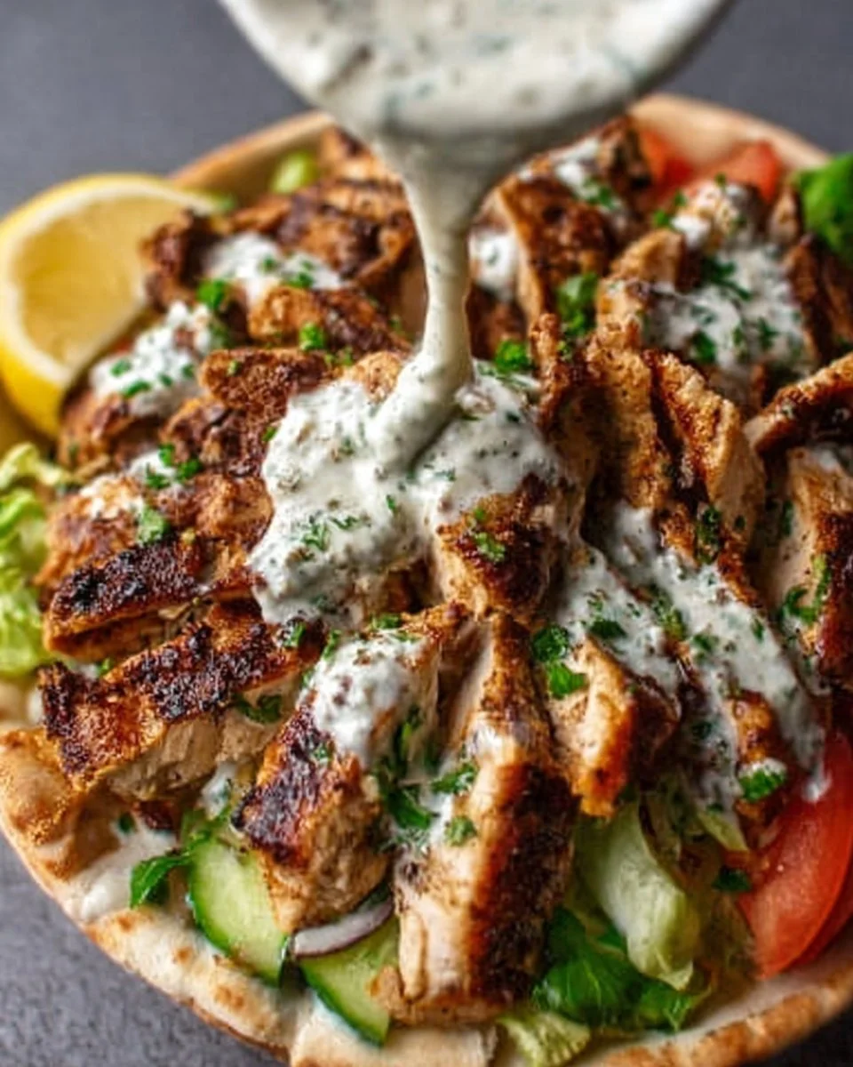 Hähnchen Shawarma mit Knoblauchsoße