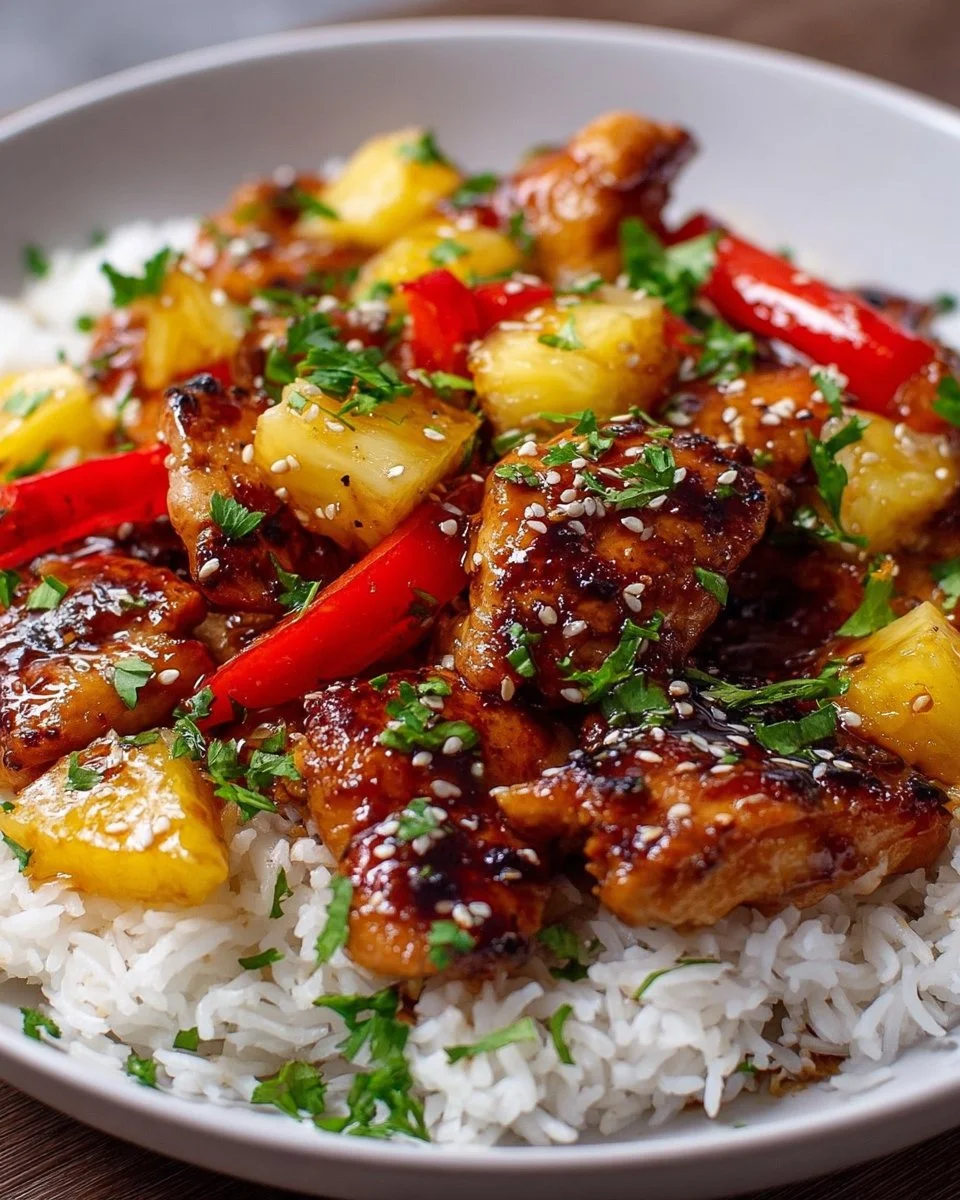 Hawaiian Chicken with Coconut Rice