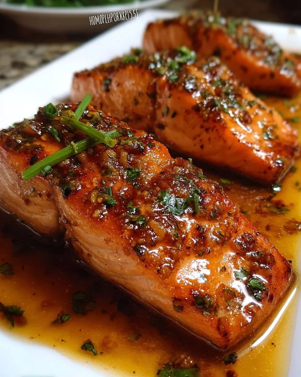 Honig-Knoblauch-Lachsfilets