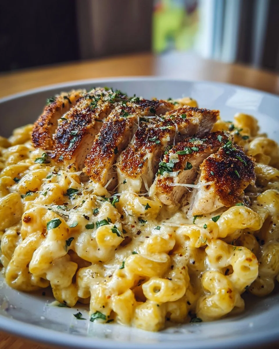 Hühnchen Mac und Käse