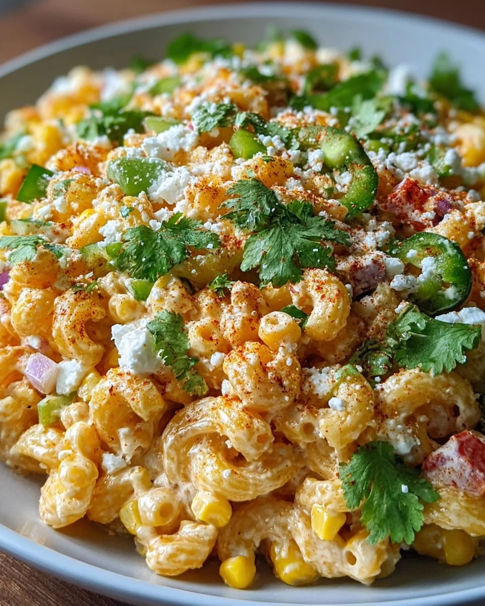 Mexican corn pasta salad