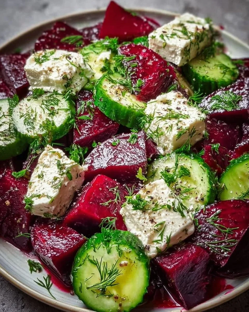 Rote Bete Feta Gurken Salat