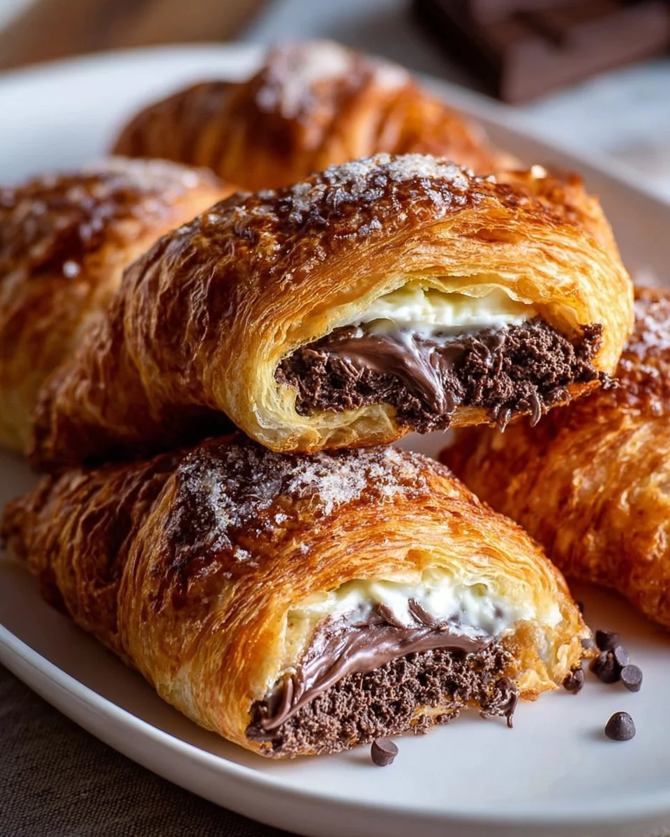 Brownie-Teig-Croissants