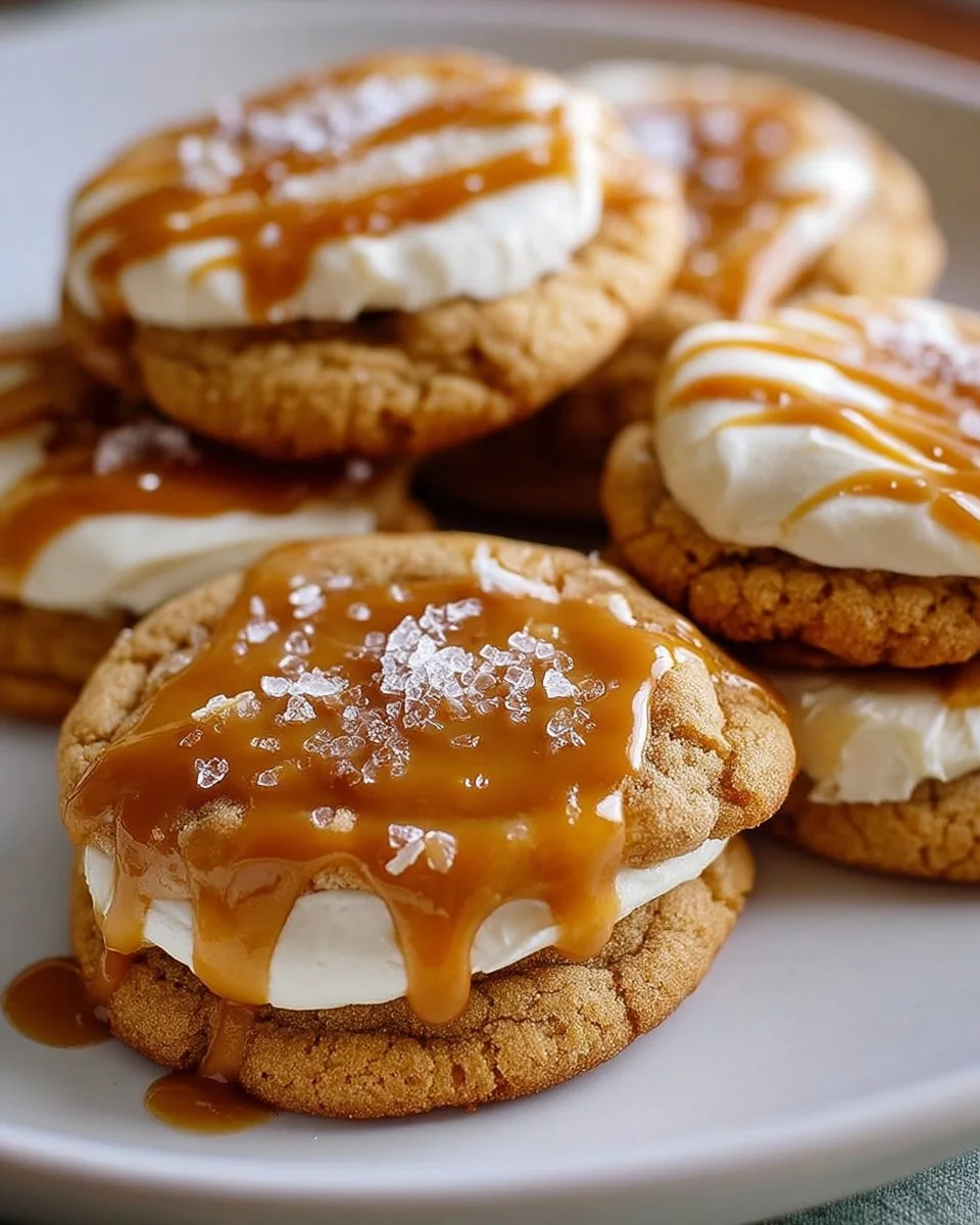 Gesalzene Karamell-Käsekuchenplätzchen