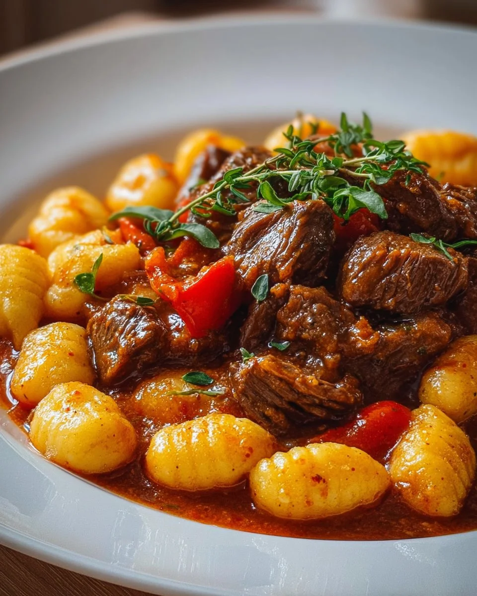 Gnocchi-Gulasch
