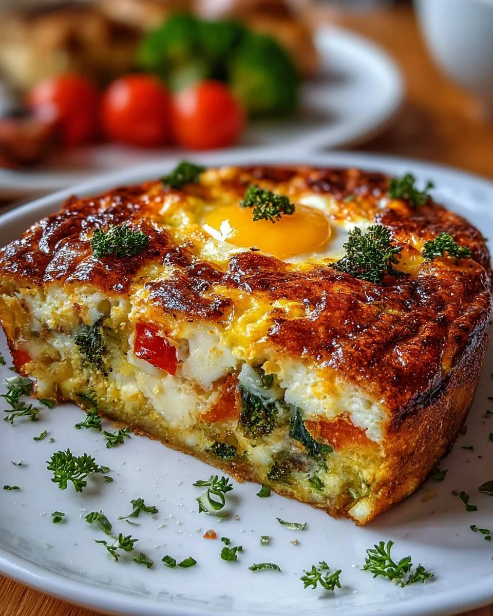 Hüttenkäse-Ei-Auflauf