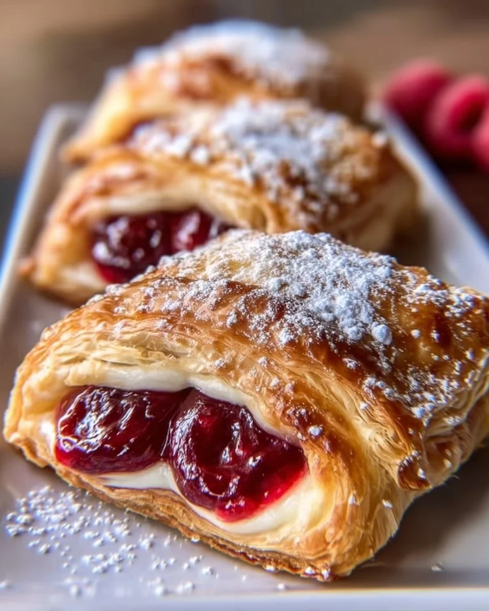 Kirschtaschen mit Frischkäsefüllung