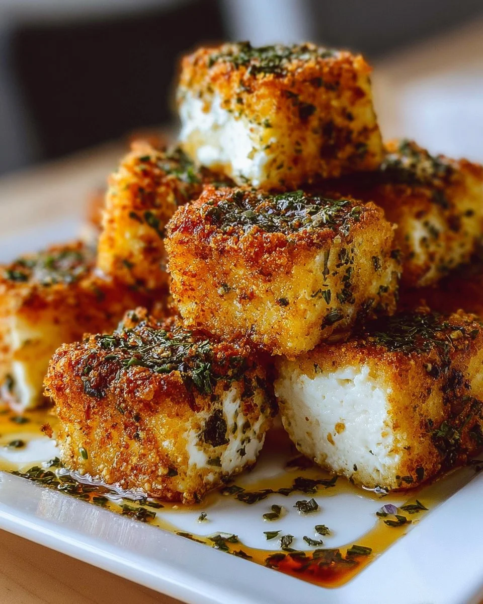 Knusprige Kräuter-Feta-Würfel