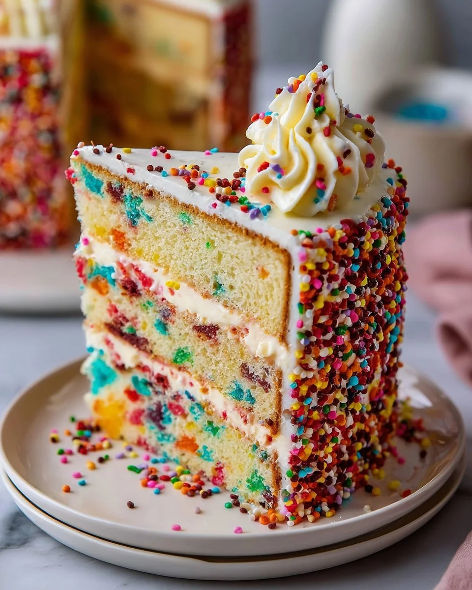 Kuchen mit bunten Streuseln