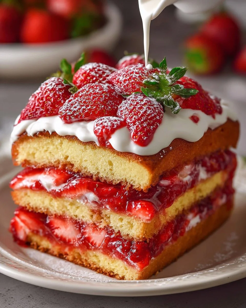 Schneller Erdbeerkuchen
