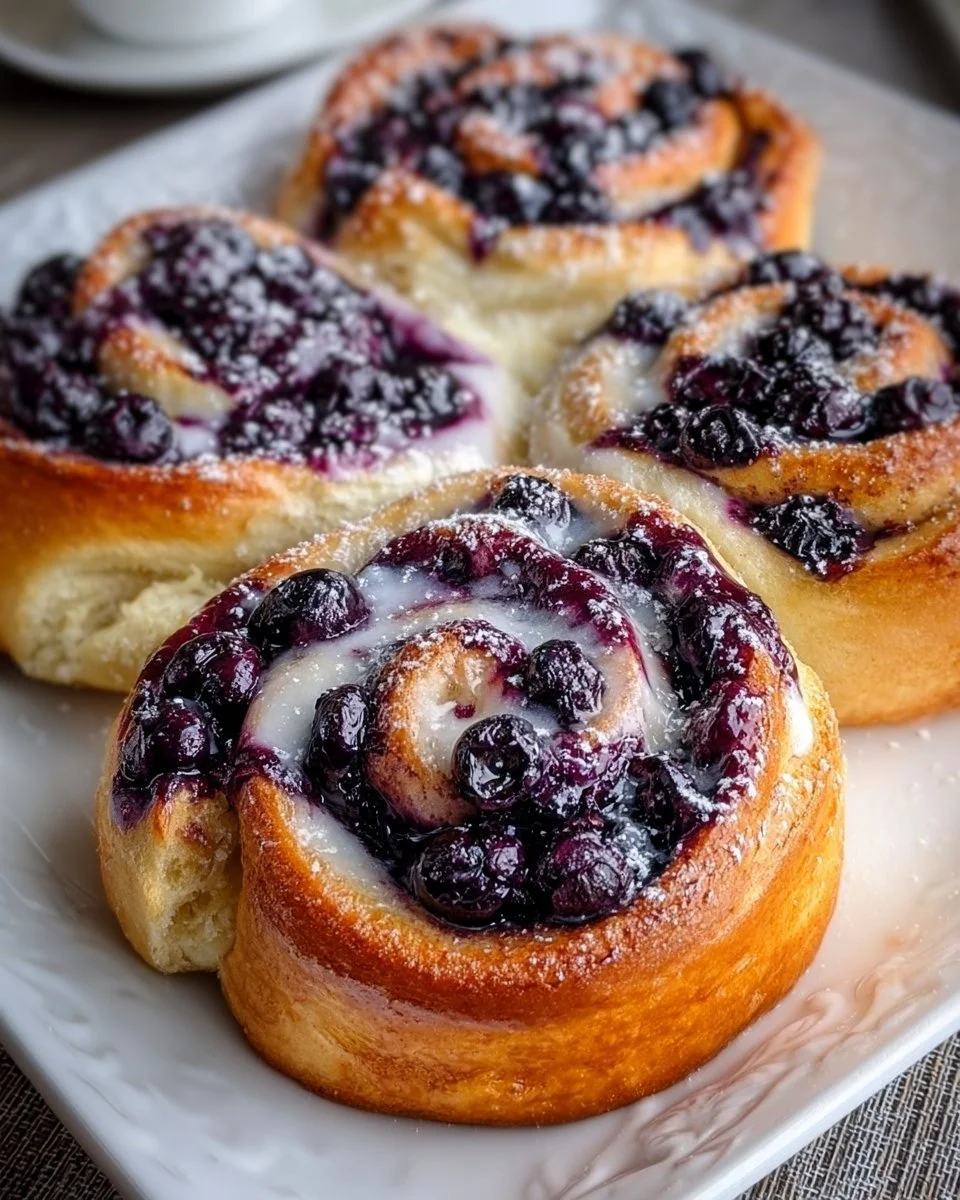 Schwedische Blaubeerschnecken mit Zimt