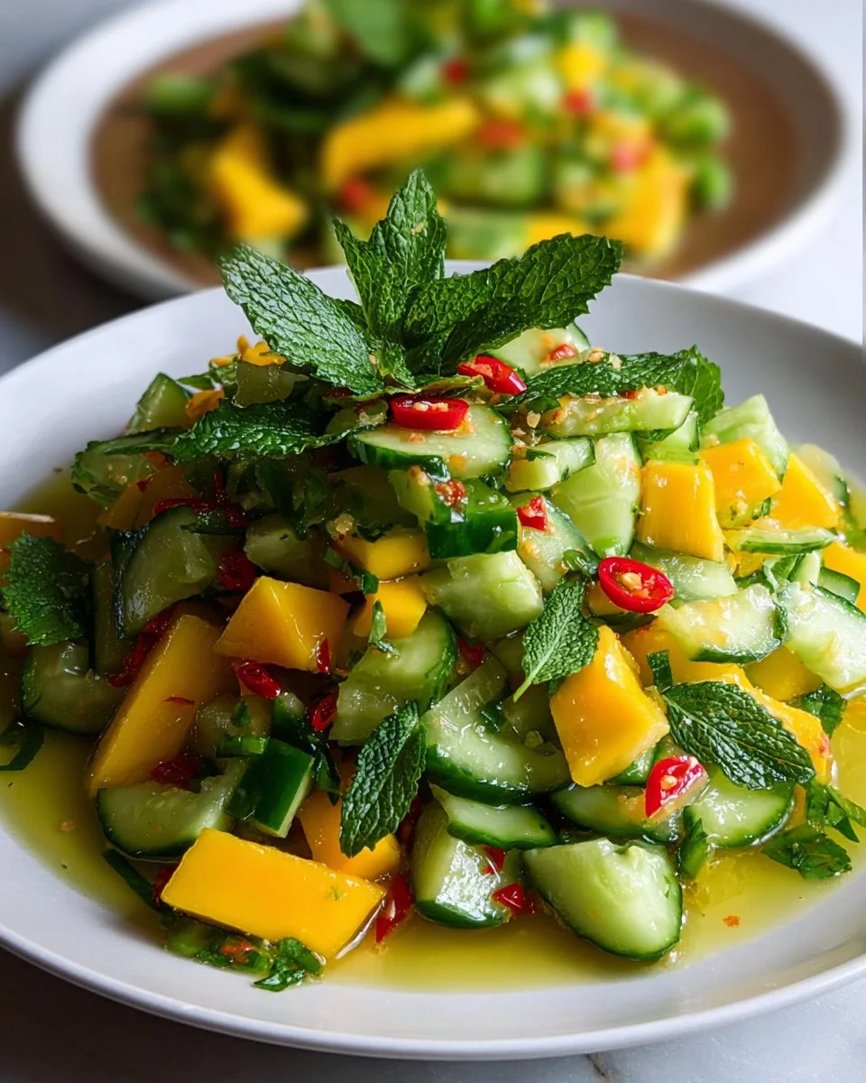 Thailändischer Mango-Gurken-Salat