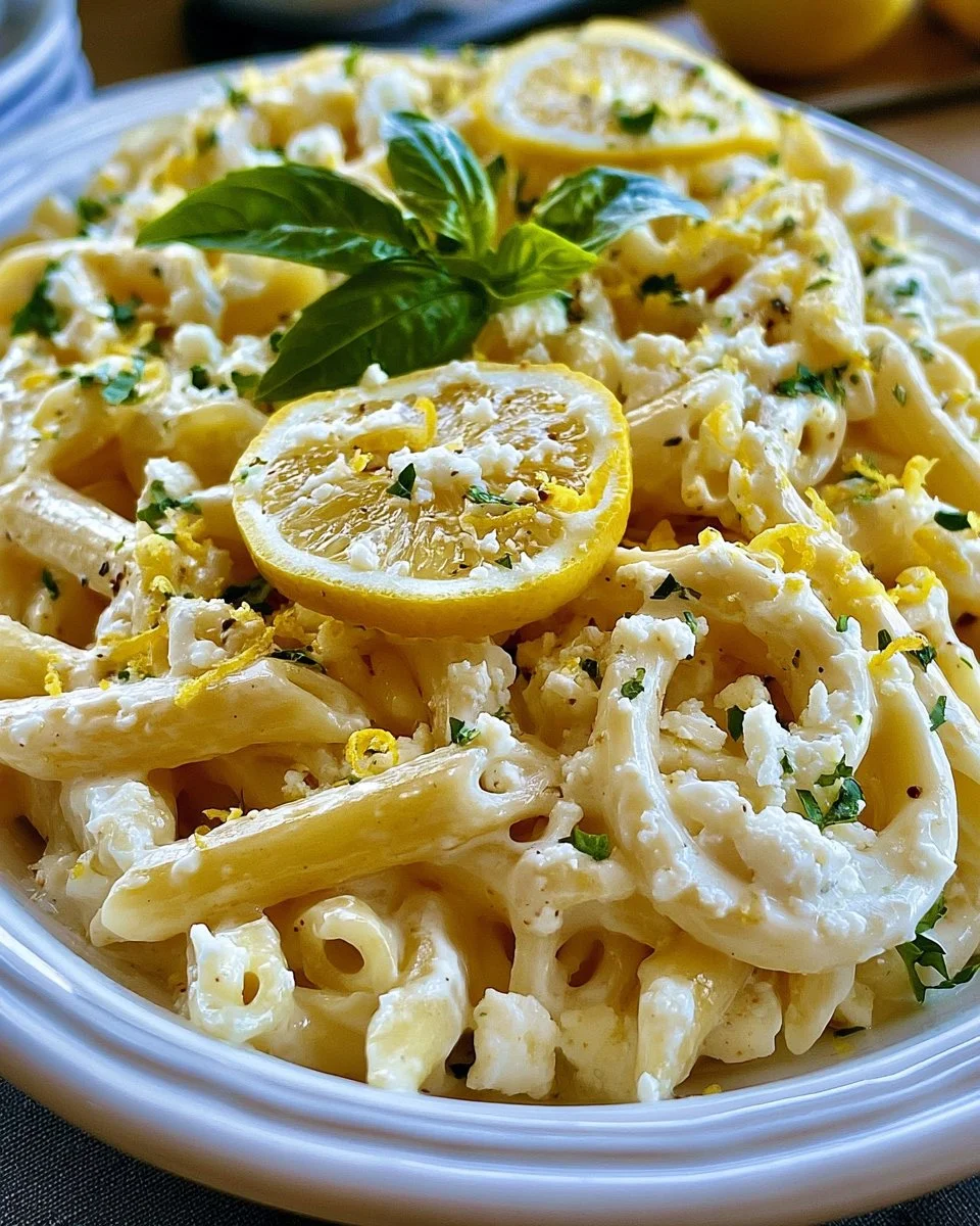 Cremige Zitronen-Feta-Pasta