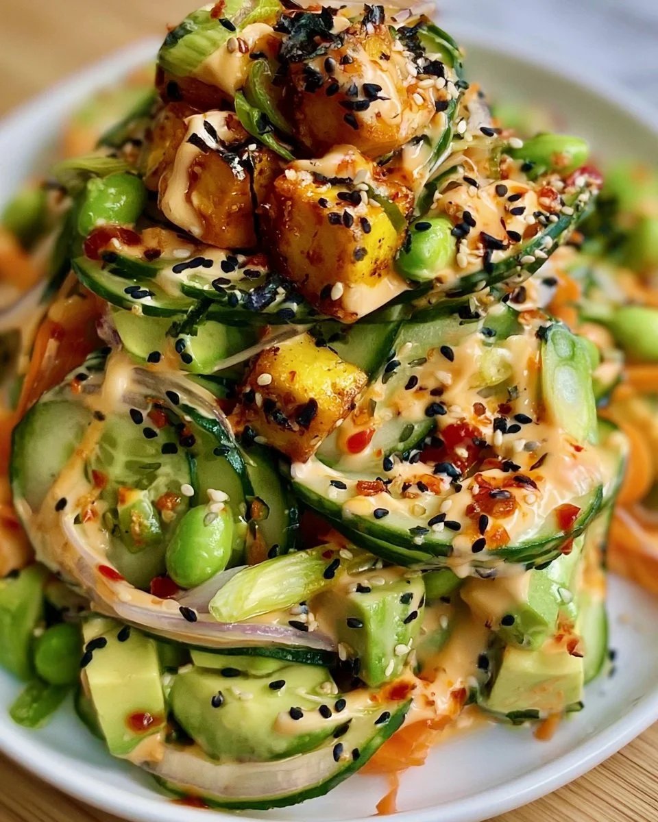 Cremiger asiatischer Gurkensalat