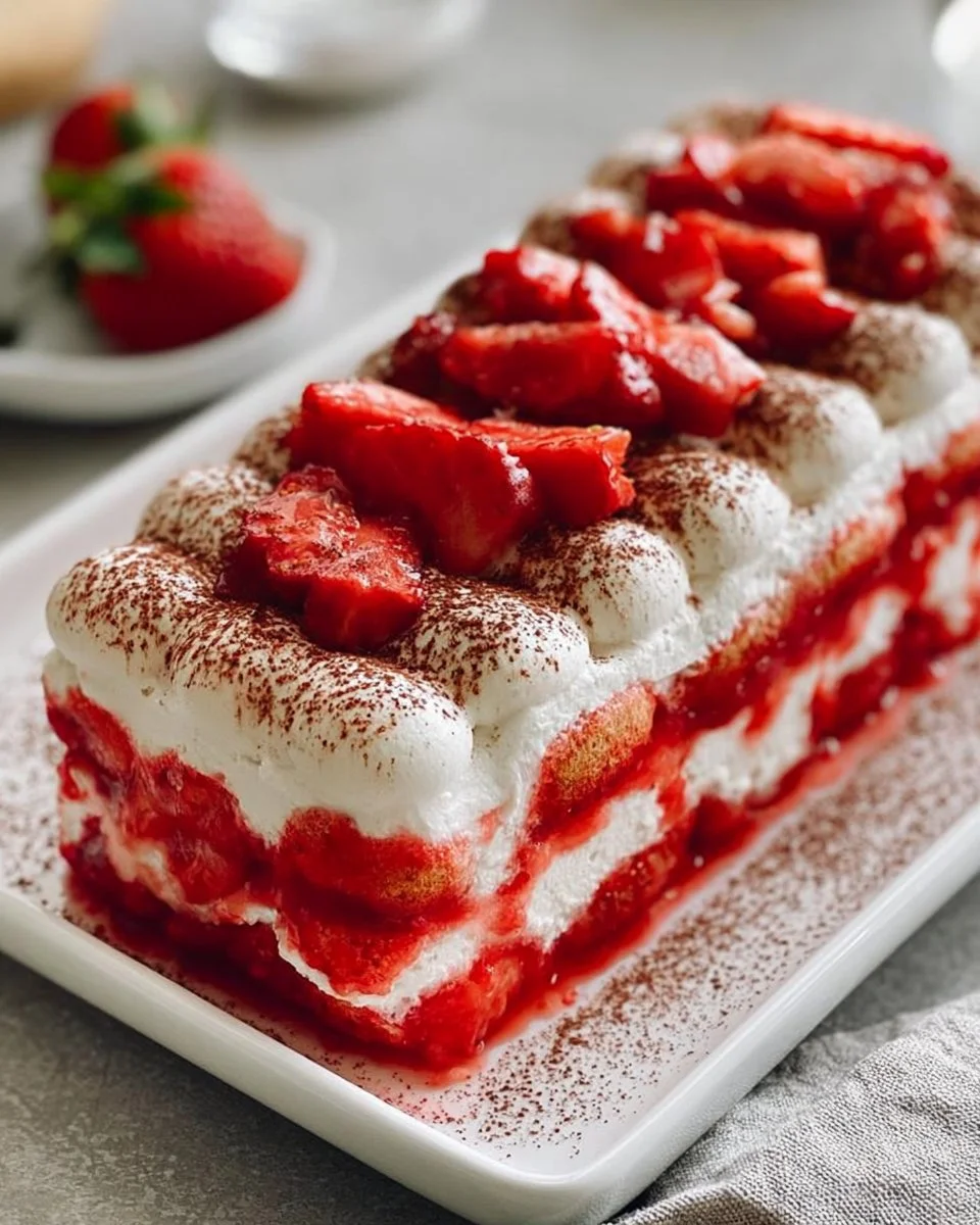 Erdbeeren Tiramisu (vegan)