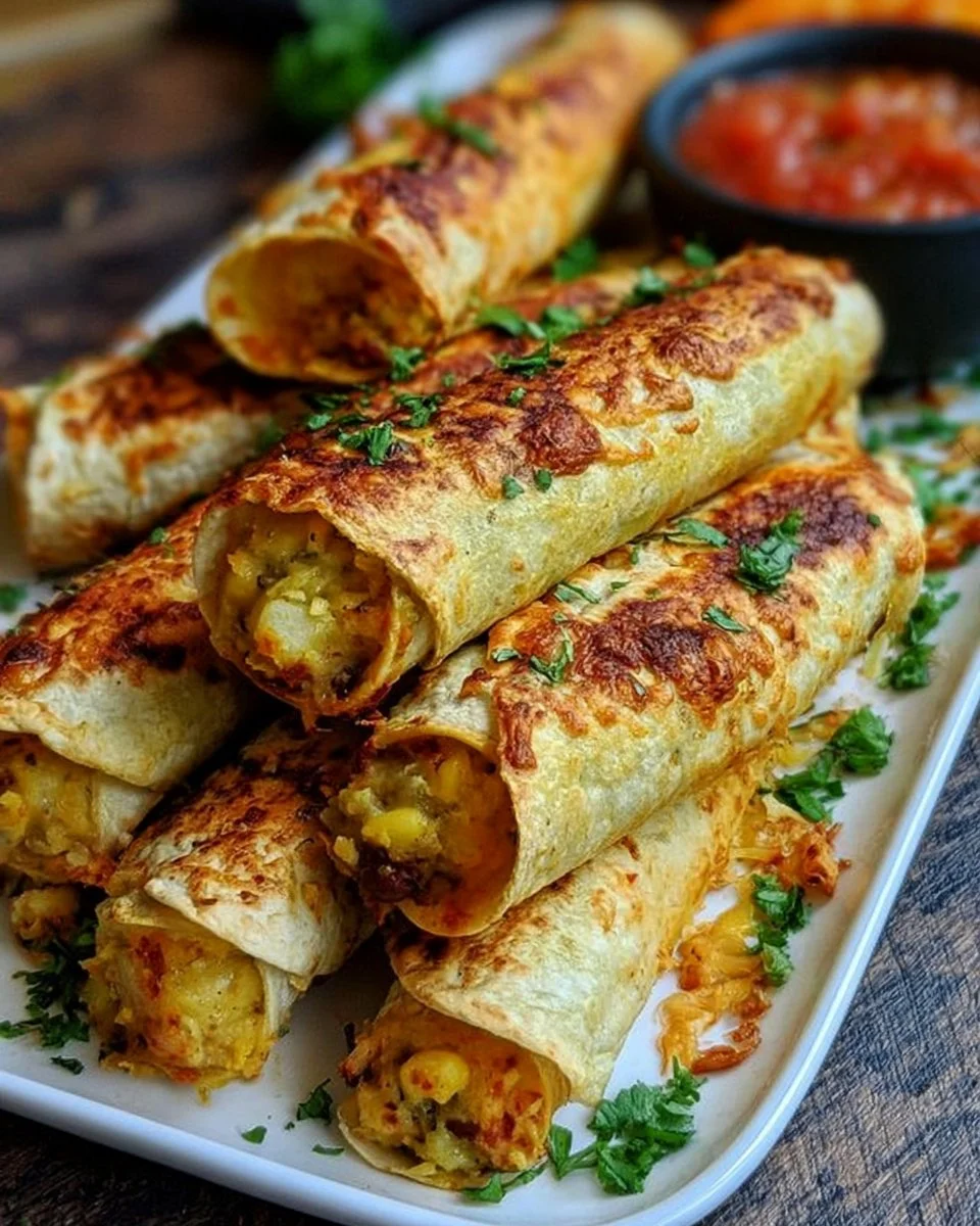 Knusprige gebackene Taquitos