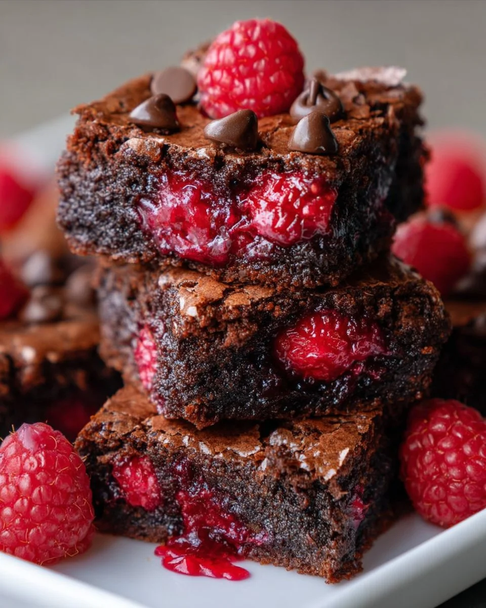 Verführerische Himbeer-Brownies